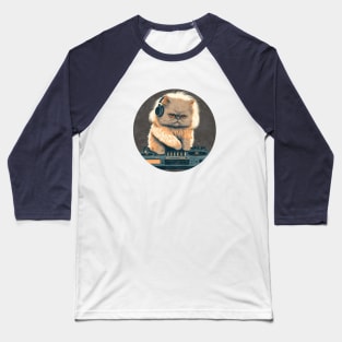 DJ Persian Cat Baseball T-Shirt